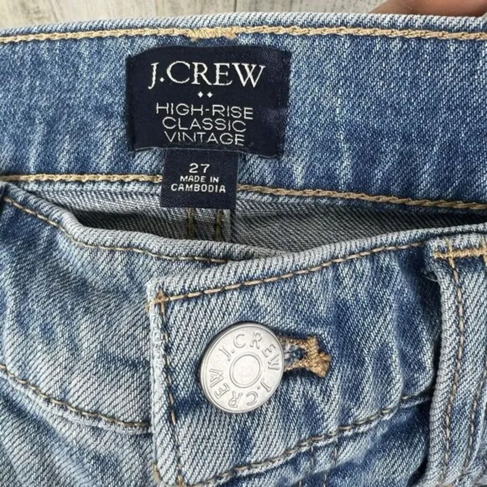 J. Crew‎ Classic Vintage Jeans Women's Size 27 Light Blue 5-pocket Denim